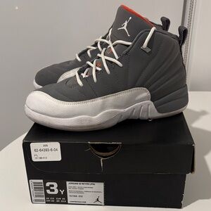Jordan 12 Retro PS Charcoal and White Sneakers